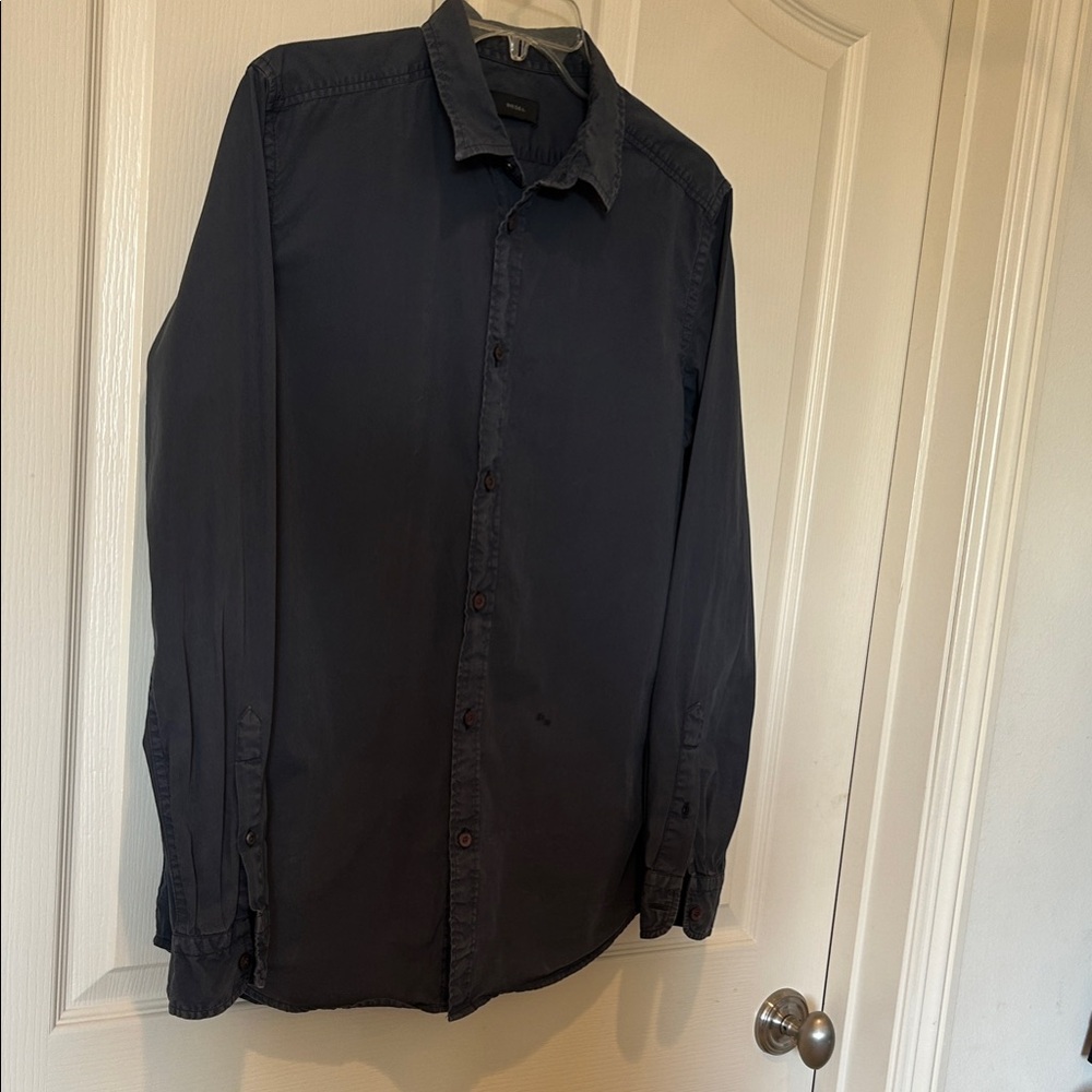 Diesel Dark Blue Casual Button Down Shirt